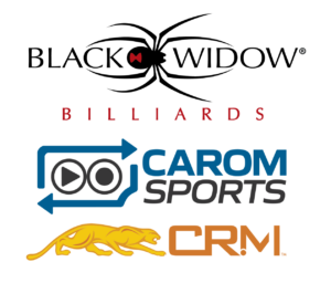 Black Widow Billiards and Carom Sports Logo